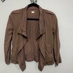 J. Crew XS gray cotton moto jacket